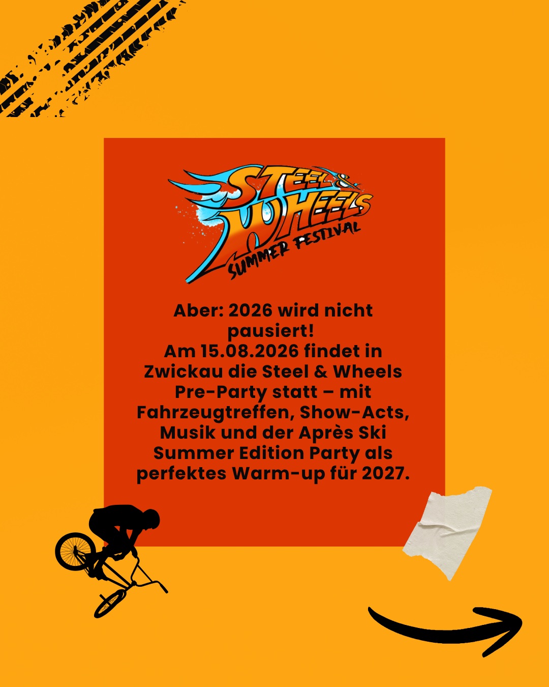 Statement zur Verschiebung des Steel & Wheels Festivals auf 2027 und zur Pre-Party 2026